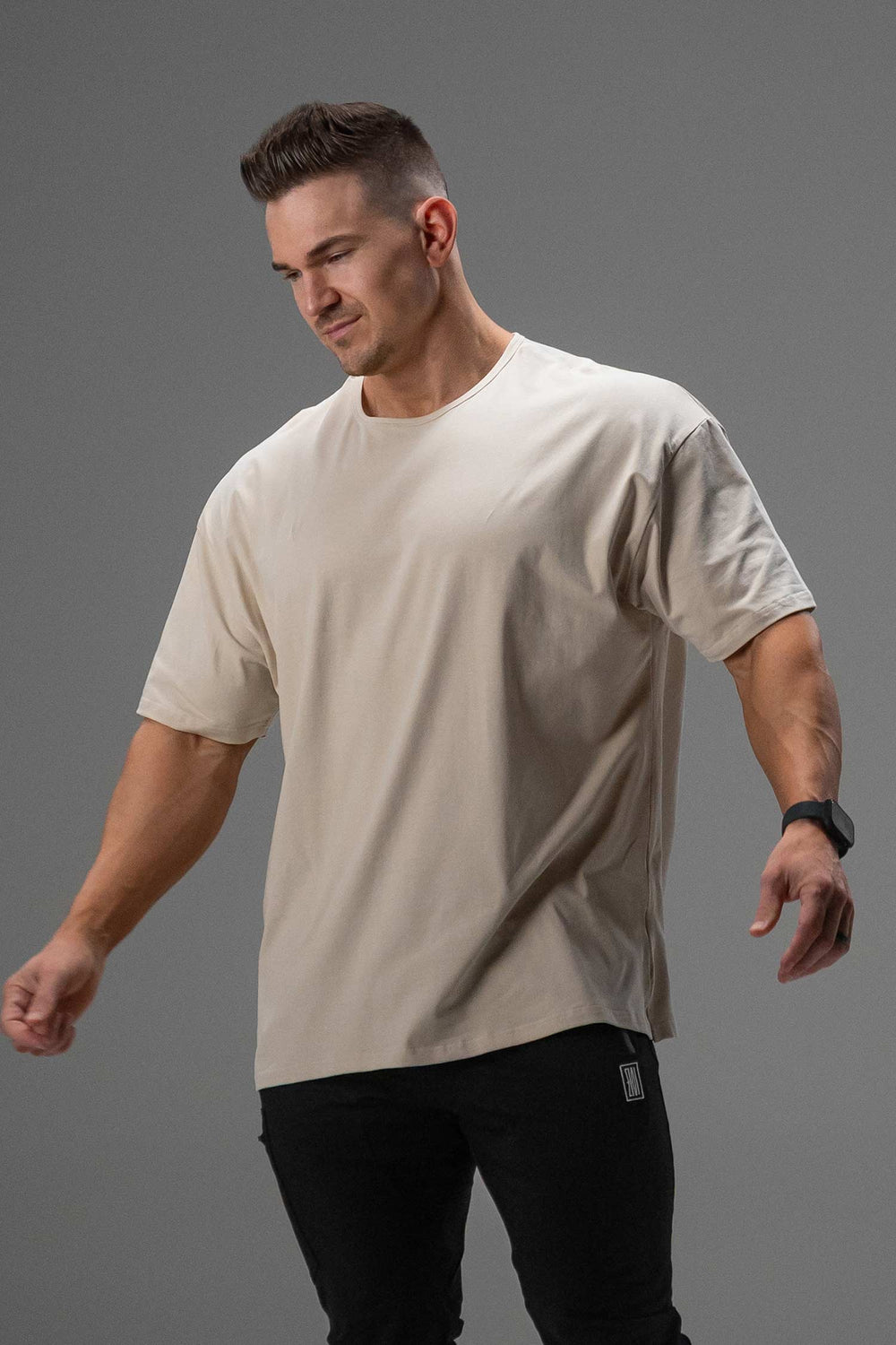 Signature Oversized Tee Beige