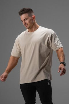 Signature Oversized Tee Beige