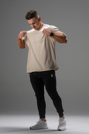 Signature Oversized Tee Beige