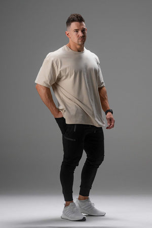 Signature Oversized Tee Beige