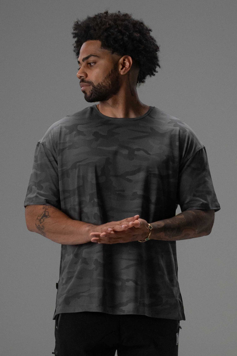 Signature Oversized Tee Dark Camo