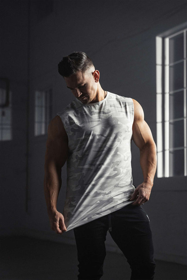 Signature Sleeveless White Camo