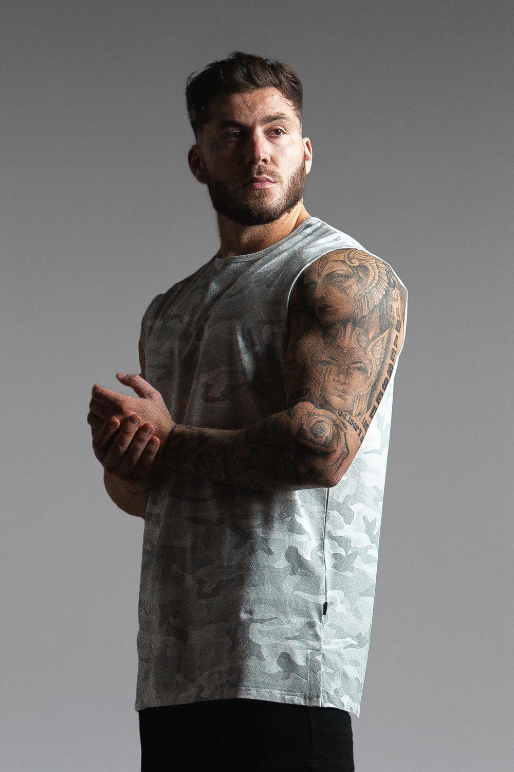 Signature Sleeveless White Camo