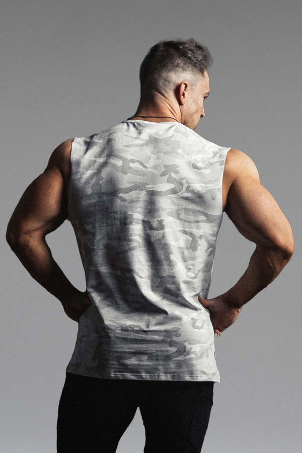 Signature Sleeveless White Camo