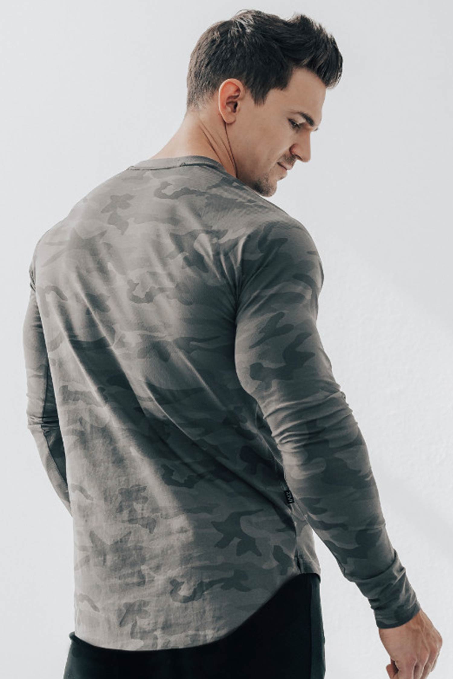 Split Hem Long Sleeve Dark Camo