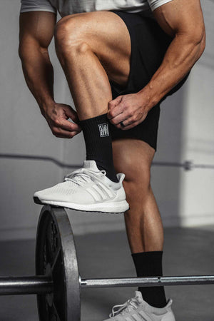 Signature Crew Socks (3 PAIR) - Black