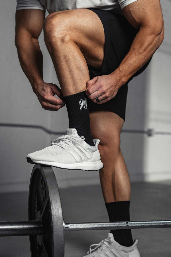 Signature Crew Socks (3 PAIR) - Black