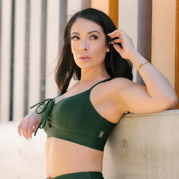 Cinched Scoop Forest Green