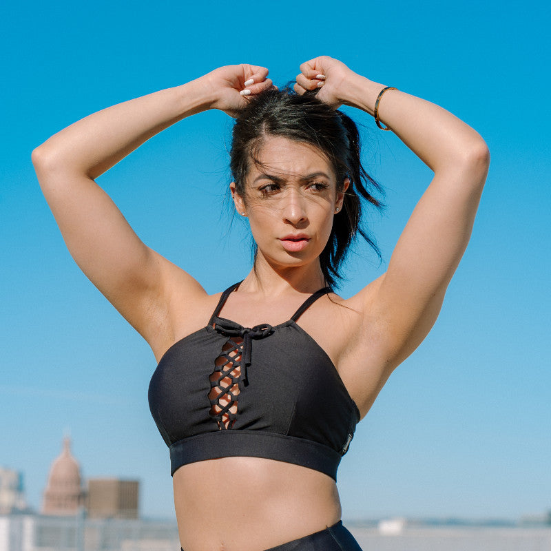 Cinched Halter Crop Midnight
