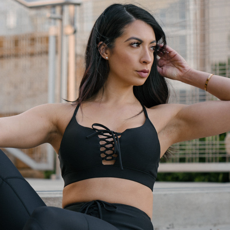 Cinched Scoop Bra Midnight
